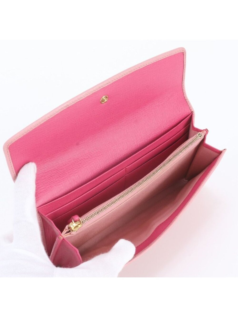 Fendi Simply Wallet Leather Long Gold - Picture 6 of 13